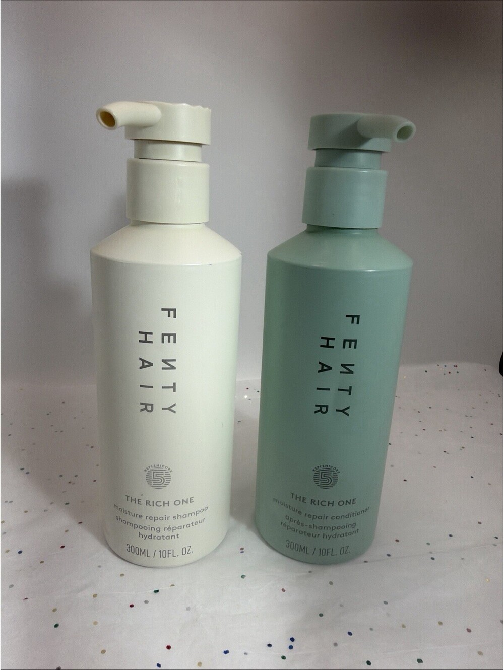 Fenty Hair Rich One Shampoo & Conditioner 10oz Set + Scalp Massager Bonus